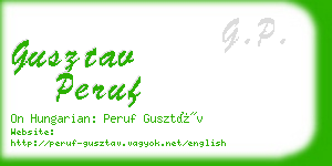 gusztav peruf business card